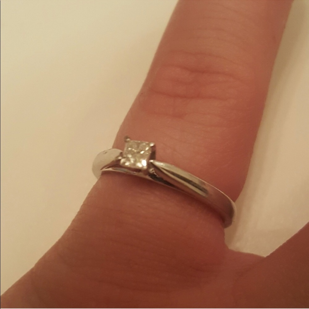 1/5 carat princess cut engagement ring!